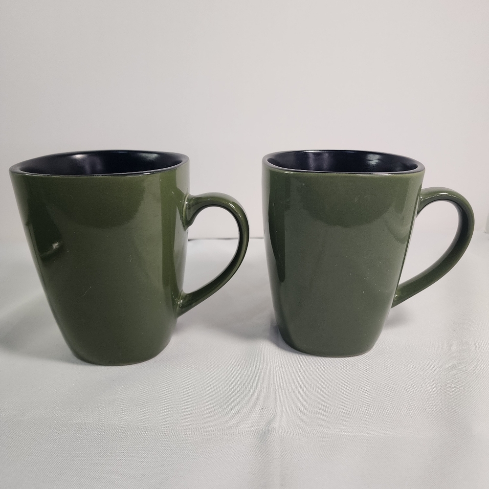 Corelle Hearthstone 12 oz Set of 2 Coffee Tea Cup Mug Stoneware, Dishwasher Safe